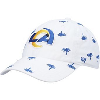 Women's '47 White Los Angeles Rams Confetti Clean Up Adjustable Hat