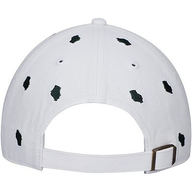 Women's '47 White Green Bay Packers Confetti Clean Up Adjustable Hat