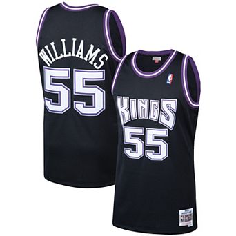 Men's Mitchell & Ness Jason Williams Black Sacramento Kings Hardwood Classics Swingman Jersey