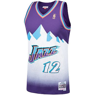 Men's Mitchell & Ness John Stockton Purple Utah Jazz 1996-97 Hardwood Classics Swingman Player Jersey