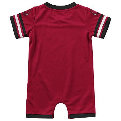 Newborn & Infant Colosseum Cardinal Arkansas Razorbacks Bumpo Football Logo Romper