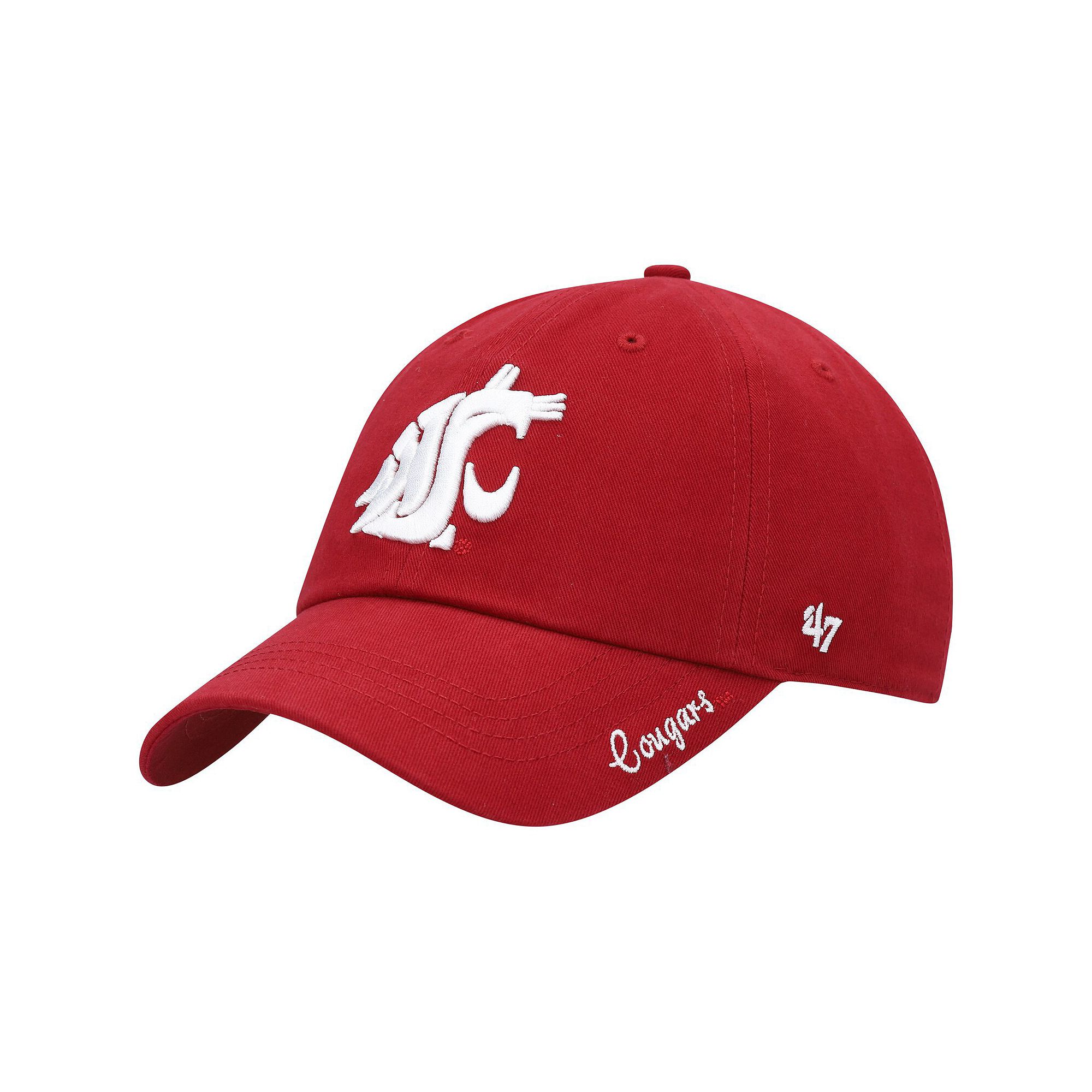 Womens 47 Crimson Washington State Cougars Miata Clean Up Logo Adjustable