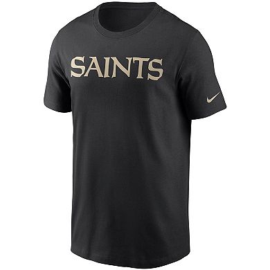 Men's Nike Black New Orleans Saints Team Wordmark T-Shirt