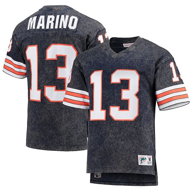 Men's Mitchell & Ness Dan Marino Navy Miami Dolphins Retired Player Name &  Number Acid Wash