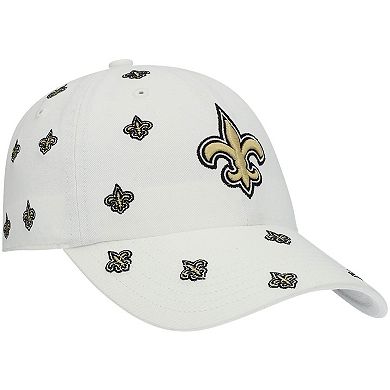 Women's '47 White New Orleans Saints Confetti Clean Up Adjustable Hat