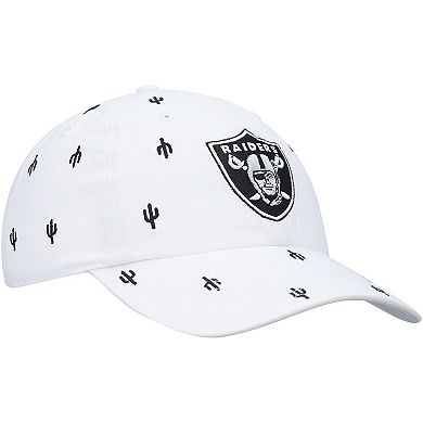 Women's '47 White Las Vegas Raiders Confetti Clean Up Adjustable Hat