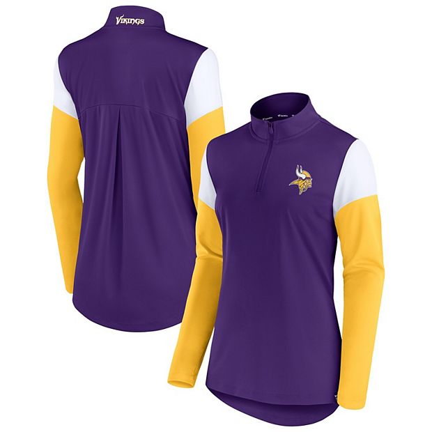 Minnesota Vikings Fanatics Branded Block Party Quarter-Zip Jacket -  Purple/Gold