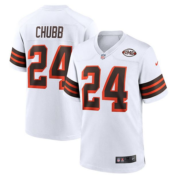 Youth Nike Nick Chubb White Cleveland Browns 1946 Collection Alternate Game  Jersey