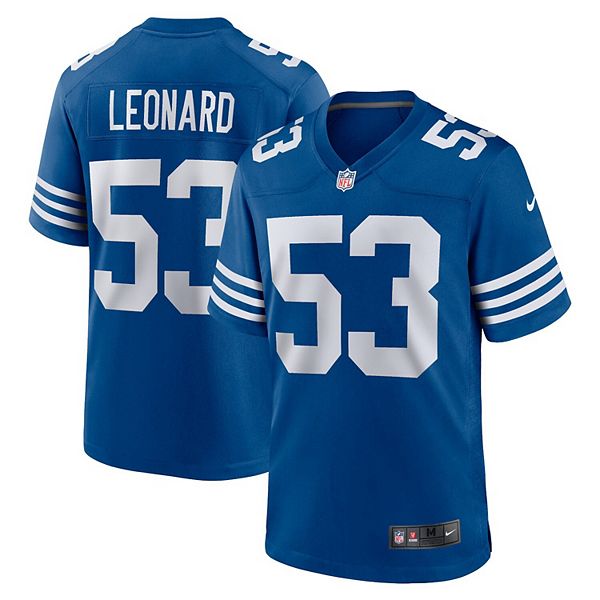 Men's Nike Darius Leonard Royal Indianapolis Colts Alternate Game Jersey