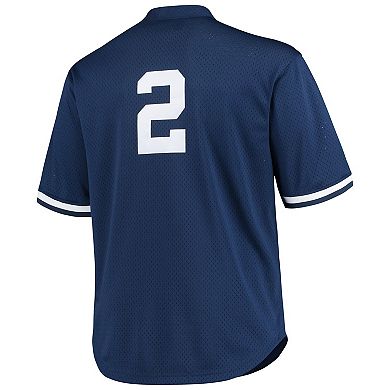 Men's Mitchell & Ness Derek Jeter Navy New York Yankees Big & Tall Batting Practice Replica Player Jersey