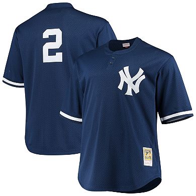 Men's Mitchell & Ness Derek Jeter Navy New York Yankees Big & Tall Batting Practice Replica Player Jersey