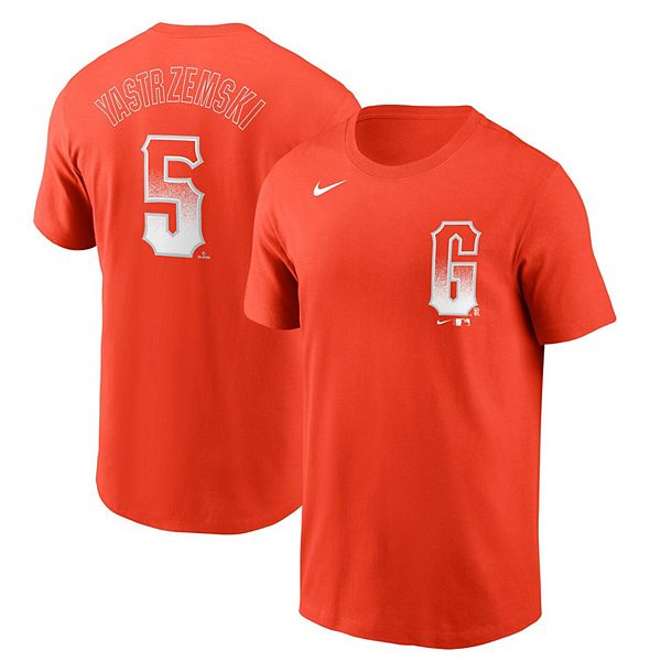Men's Nike Mike Yastrzemski Orange San Francisco Giants 2021 City Connect  Name & Number T-Shirt