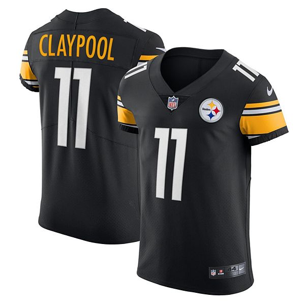 Men's Nike Chase Claypool Black Pittsburgh Steelers Vapor Elite Player  Jersey