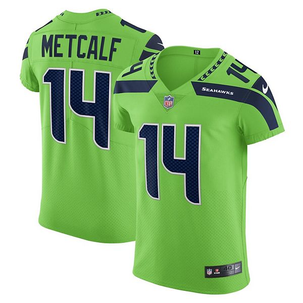 DK Metcalf Neon Green Seattle Seahawks Autographed Nike Elite Jersey