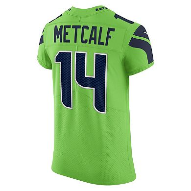 Men's Nike DK Metcalf Neon Green Seattle Seahawks Alternate Vapor Elite Player Jersey