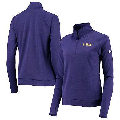 Women's Nike Purple LSU Tigers Pacer Raglan Performance Quarter-Zip Jacket