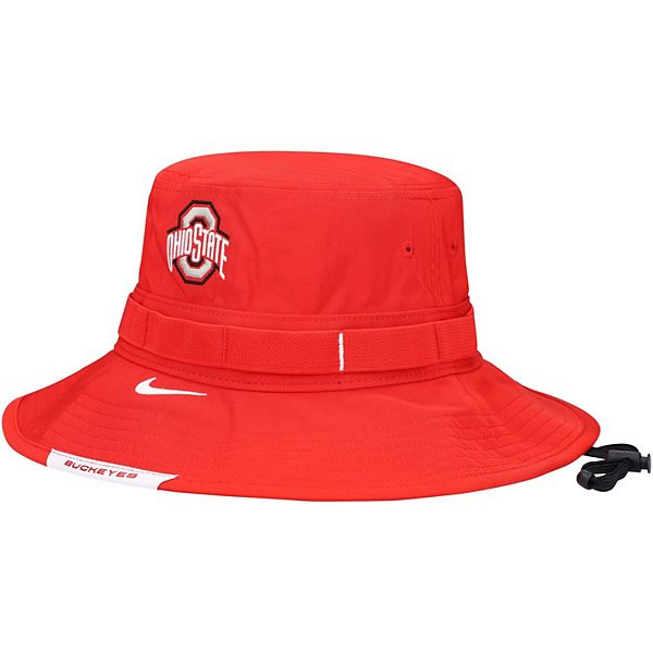 Men's Nike Scarlet Ohio State Buckeyes Team Sideline Performance Bucket Hat