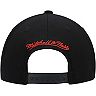 Men's Mitchell & Ness Black Philadelphia 76ers Hardwood Classics Foundation Script Snapback Hat