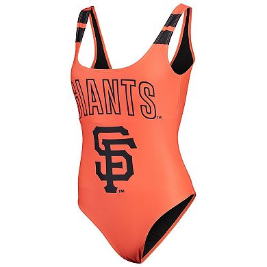 Women's FOCO Orange San Francisco Giants One-Piece Bathing Suit