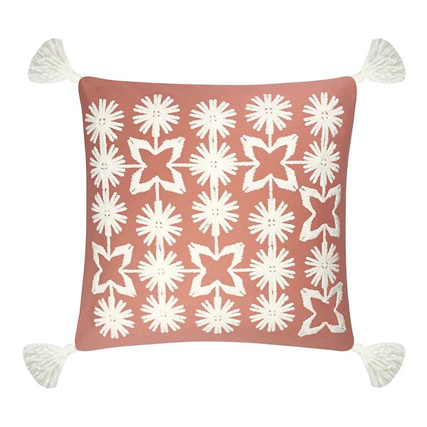 Sonoma Goods For Life® Feather Fill Embroidered Geo Throw Pillow