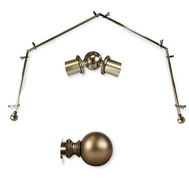 Rod Desyne Jordana 13/16" 4-Sided Bay Window Curtain Rod