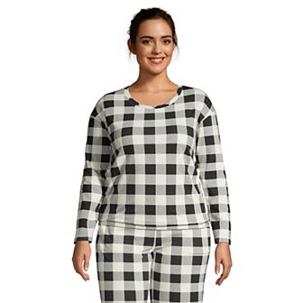 Plus Size Lands' End Long Sleeve Pajama Top