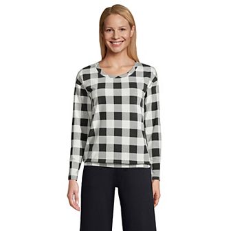 Women's Lands' End Long Sleeve Pajama Top