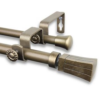 Rod Desyne Flare 5/8" Double Curtain Rod 84" - 120"