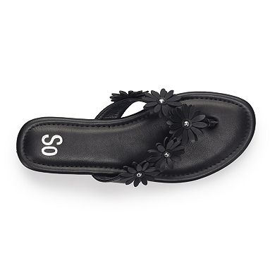 SO® Flower Women's Thong Sandals