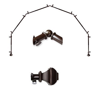 Rod Desyne Marion 13/16" 6-Sided Bay Window Curtain Rod