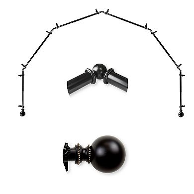 Rod Desyne Jordana 13/16" 6-Sided Bay Window Curtain Rod