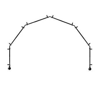 Rod Desyne Jordana 13/16" 6-Sided Bay Window Curtain Rod