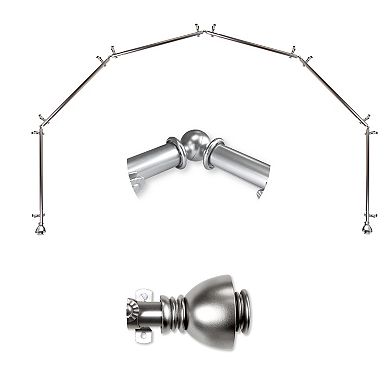 Rod Desyne Alma 13/16" 6-Sided Bay Window Curtain Rod