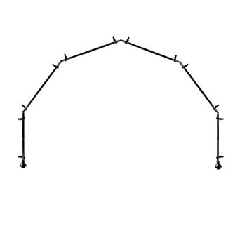 Rod Desyne Alma 13/16" 6-Sided Bay Window Curtain Rod