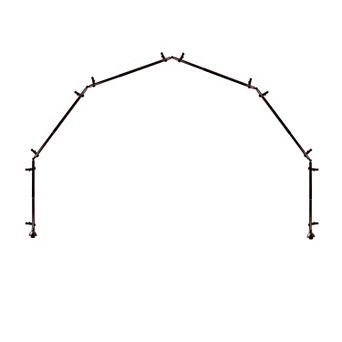 Rod Desyne Alma 13/16" 6-Sided Bay Window Curtain Rod