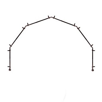 Rod Desyne Poise 13/16" 6-Sided Bay Window Curtain Rod