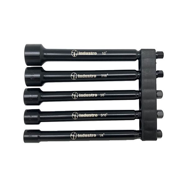 Industro 5Piece SAE Impact Nut Driver Tool Set Nut Setters Size 1/4