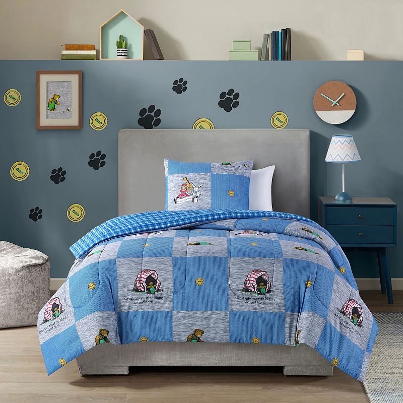 78205298 Corduroy Bear Patched Up Comforter Set with Shams, sku 78205298