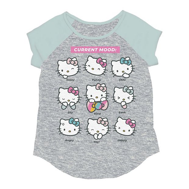 Printed T-shirt Hello Kitty Slipper, T-shirt transparent
