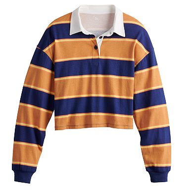 Juniors' SO® Cropped Polo Shirt