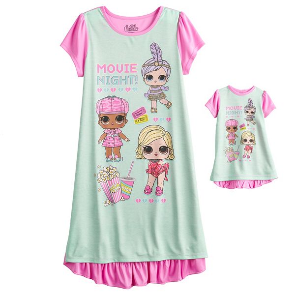 LOL Surprise Doll Girls One Piece Pajamas Size 4 - 10 Union Suit