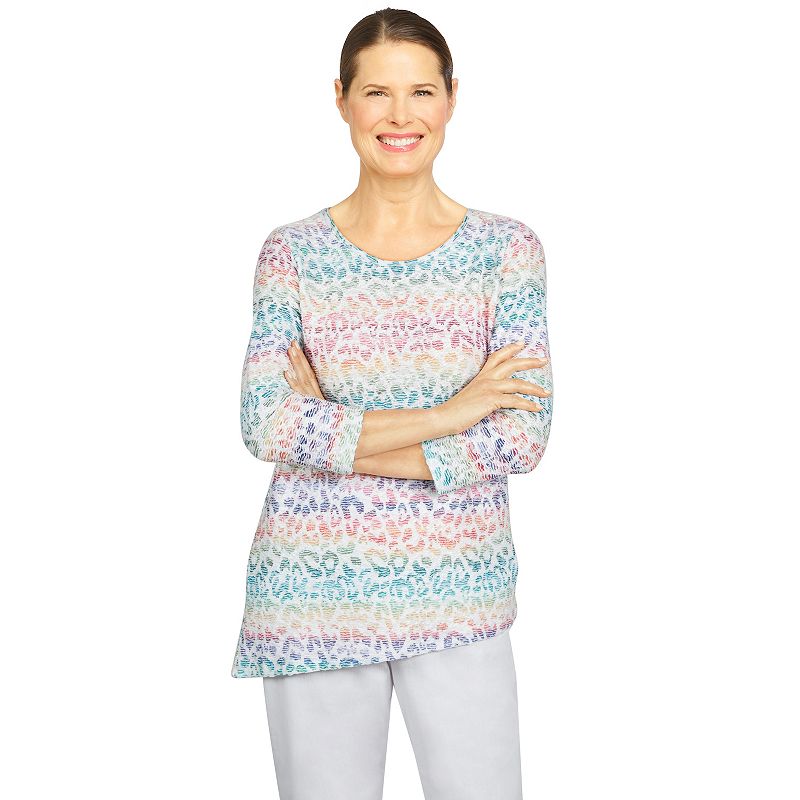 17944097 Womens Alfred Dunner Print Top, Size: Small, Multi sku 17944097