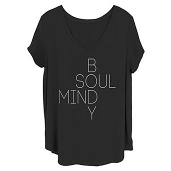 Juniors' Plus Size Mind Body Soul Tee