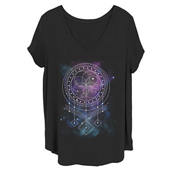 Juniors' Plus Size Dream Catcher Watercolor Tee