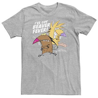 Big & Tall Nickelodeon Angry Bevers Daggett & Norbert Feverish Tee