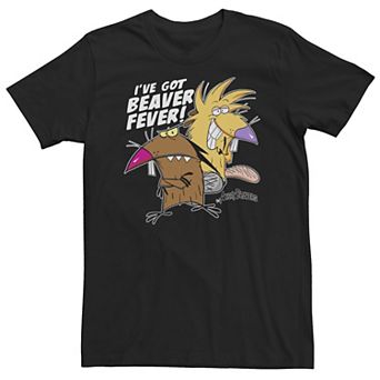 Big & Tall Nickelodeon Angry Bevers Daggett & Norbert Feverish Tee