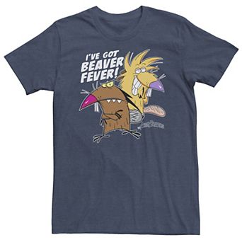 Big & Tall Nickelodeon Angry Bevers Daggett & Norbert Feverish Tee