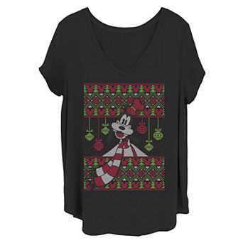 Disney's Goofy Juniors' Plus Christmas Sweater Style Tee