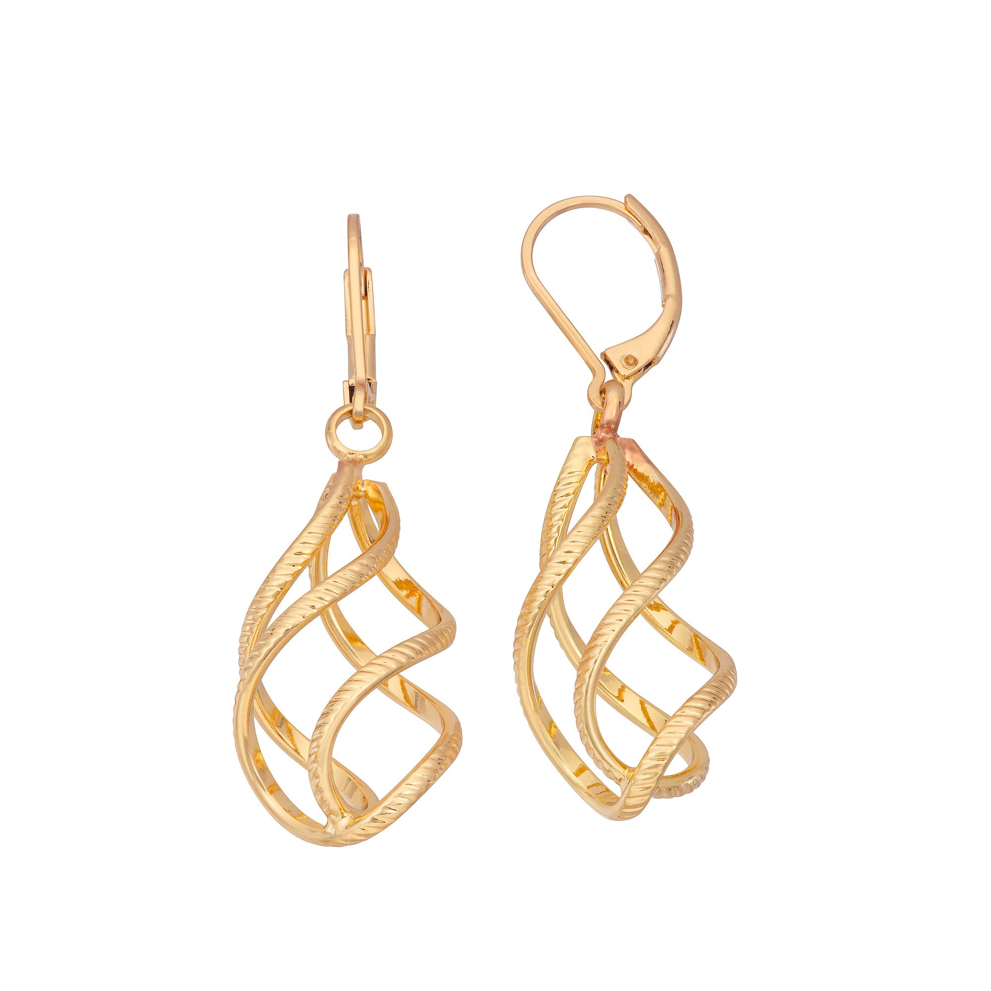 Napier Twisted Teardrop Earrings, Womens, Gold Tone