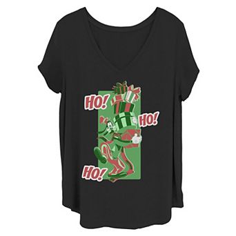 Disney's Goofy Juniors' Plus Ho Ho Ho Christmas Portrait Tee